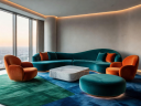 Beautiful architectural design detailing showing custom warm tone flooring and luxury spatial flow